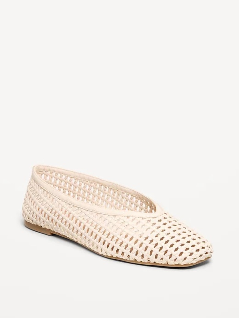 Old Navy Lattice Ballet Flats in Bone